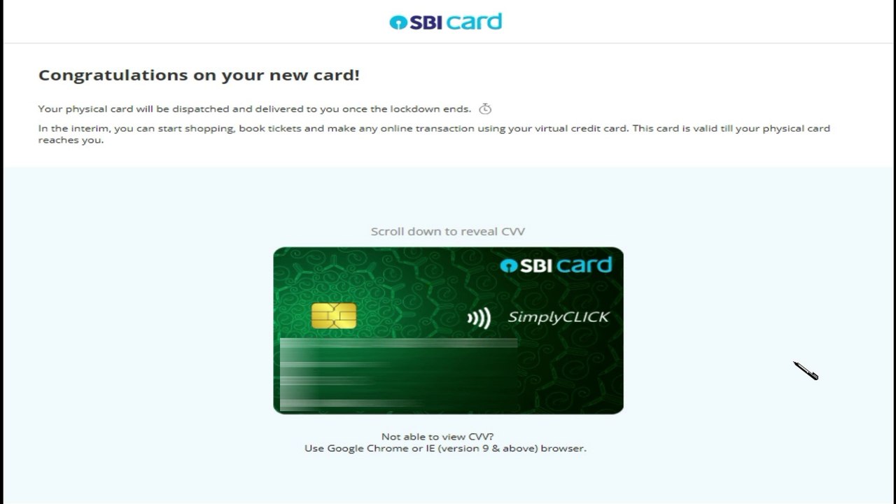 How To Generate SBI Credit Card Expiry Date & CVV Online SBI Virtual