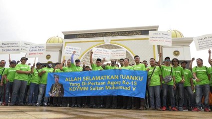 NGOs protest outside Istana Negara against certain quarters for 'disrespecting' the King