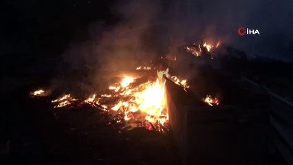 Alata'da çıkan yangın korkuttu