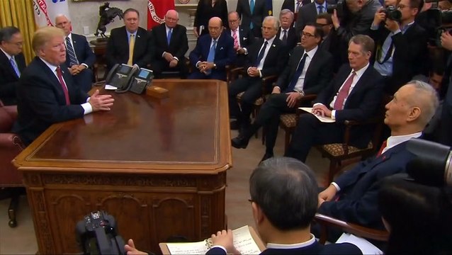 Trump touts progress in China trade talks