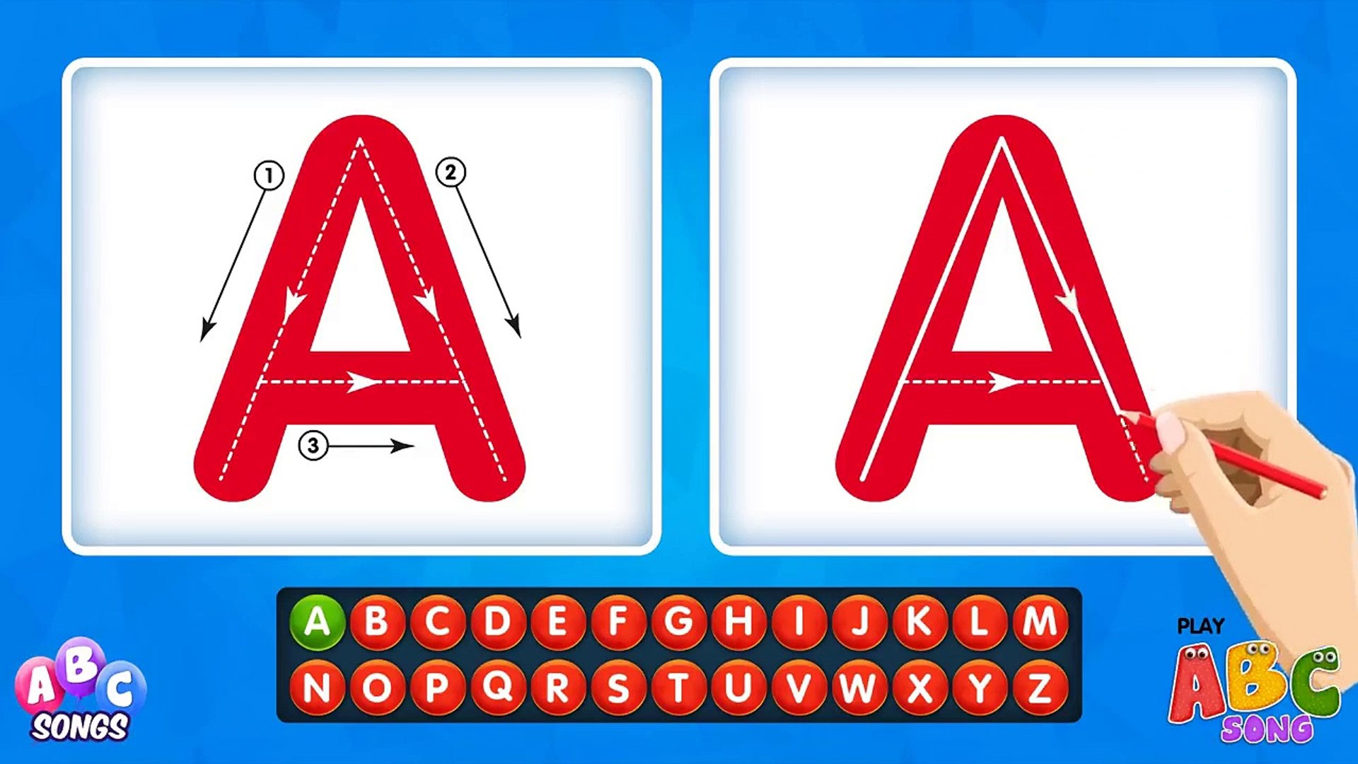 Learn to Write Uppercase Alphabet for Kids - ABC Songs for Children