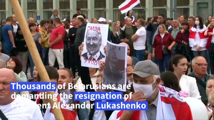Belarus protesters demand Lukashenko's resignation