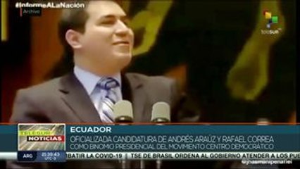 Ecuador: oficializan candidaturas de Andrés Arauz y Rafael Correa