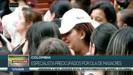 Especialistas alertan de la ola de masacres en Colombia