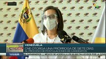 Venezuela:CNE extiende proceso de postulación de candidatos por 7 días