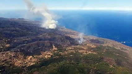 El incendio de Garafía, desde el aire