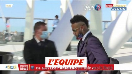 19h14, Neymar ovationné pour sa sortie de l'hôtel - Foot - C1 - PSG