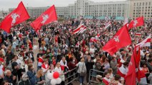 Belarus protesters demand President Lukashenko's resignation