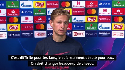 Quarts - De Jong : "On doit changer beaucoup de choses dans l'équipe"