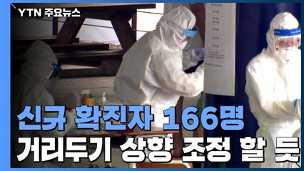 코로나19 신규 환자 166명...'거리 두기' 2단계로 조정 할 듯 / YTN