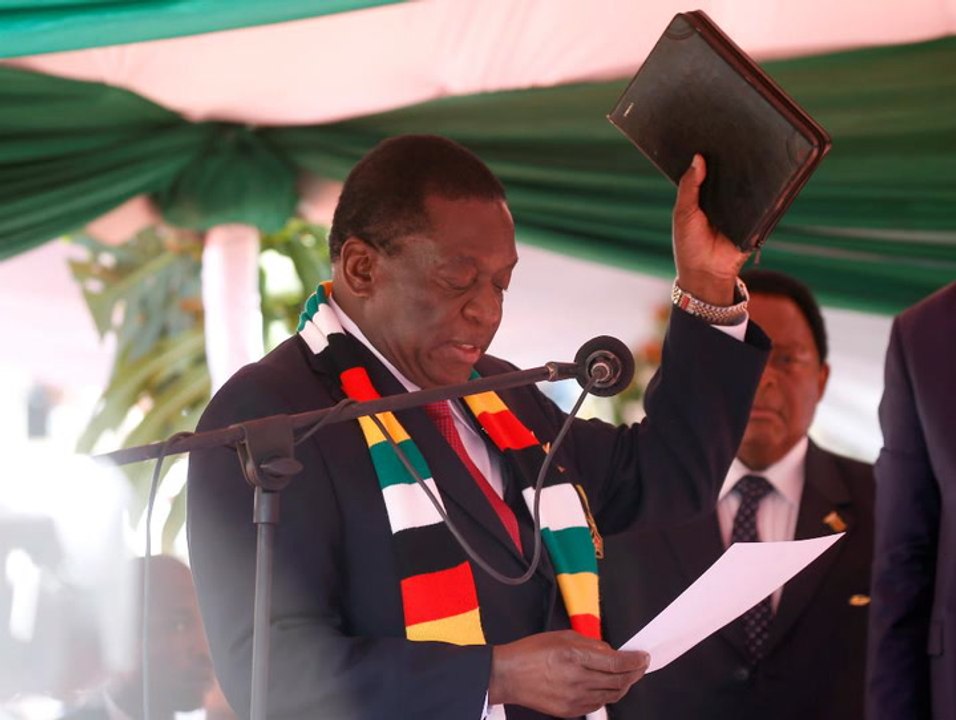 Zimbabwe's president takes oath as U.S. censure hangs over vote