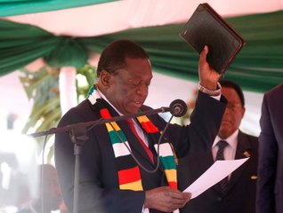 Zimbabwe's president takes oath as U.S. censure hangs over vote