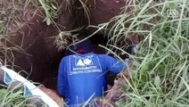 [NTV 310818] Rescue of dog trapped for week in roadside sewer brings tears of joy to owner