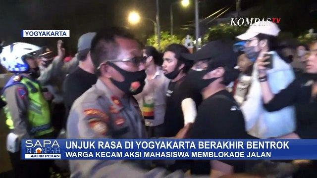 Ricuh Bentrok Warga dengan Mahasiswa Akibat Demo Pakai Blokade Jalan Raya Yogya - Solo