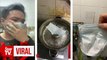 Hong Kong resident tries sterilising disposable surgical mask by steaming it