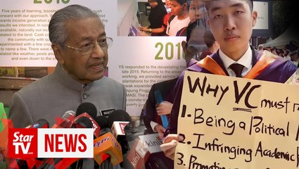Dr M: A convocation ceremony is not the right place to protest