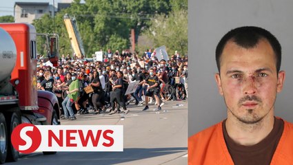 Truck drives into protesters on Minneapolis highway