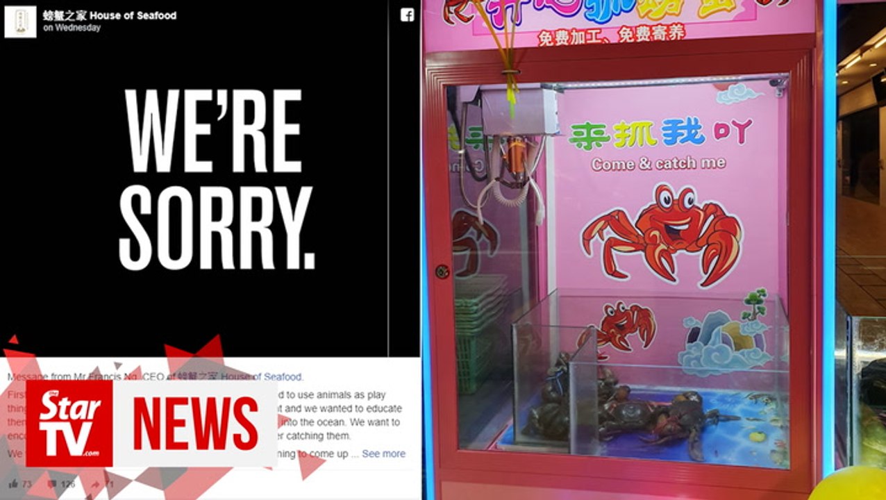 Crab clawing machine shut down after public outcry in Singapore