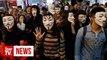 Hong Kong protests crash into Halloween