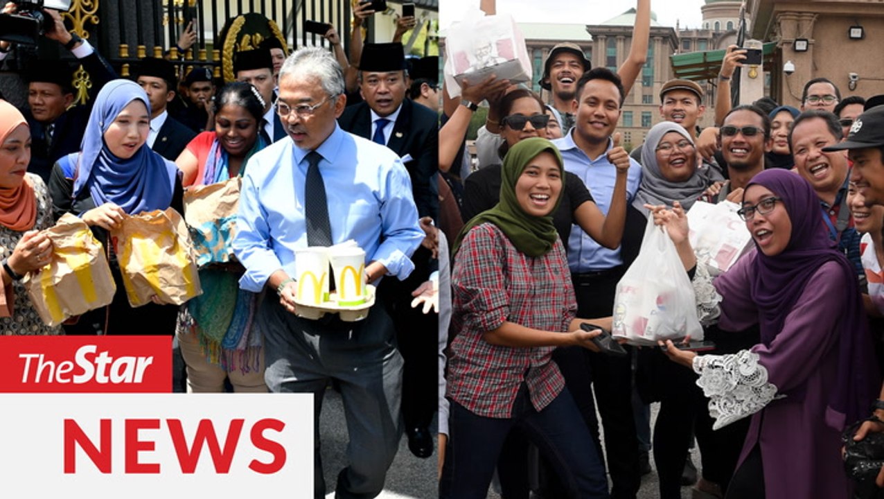 Nasi lemak and durian treats for media camping...