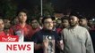 Bersatu Youth members gather to support Dr M ahead of Pakatan presidential council meeting
