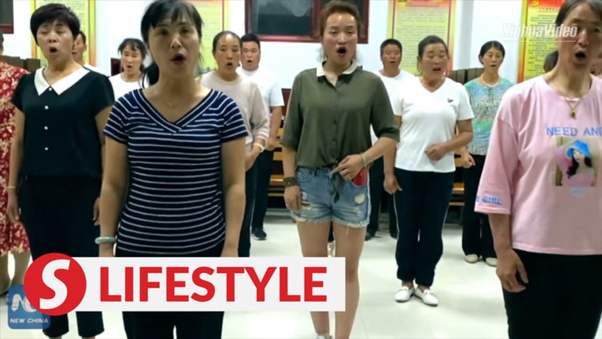 ⁣Farmers' choir in Chinese village sing songs to express love for life