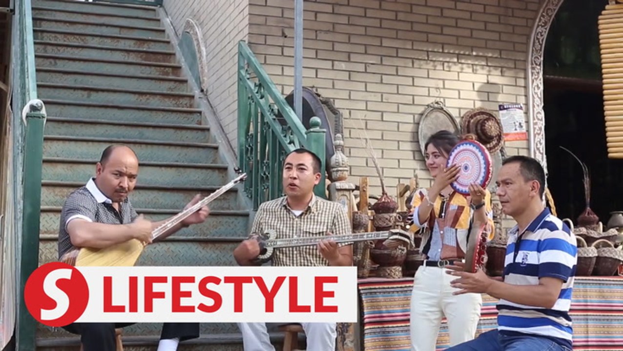 Art of making Rawap, traditional musical instrument of Xinjiang