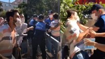 Üsküdar Belediyesi zabıtası vatandaşın boğazını sıktı, görüntüler sosyal medyada tepki çekti