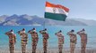 ITBP soldiers celebrate Independence Day on Pangong Tso lake