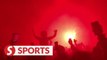 Liverpool fans celebrate outside stadium despite warning about gatherings