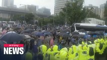 Large-scale demonstrations take place in downtown Seoul amid surge of COVID-19 cases