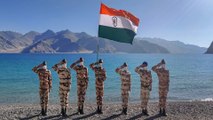 ITBP celebrated Independence Day on the banks of Pangong Tso