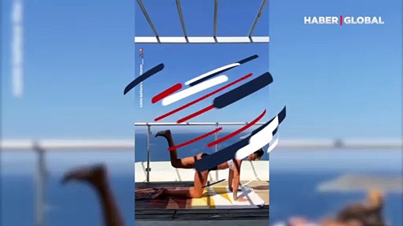 Eliz Sakuçoğlu'nun spor yaptığı anlar sosyal medyayı salladı