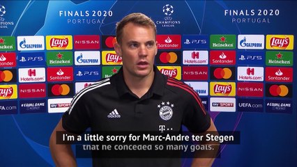 Download Video: Neuer saddened to see German rival ter Stegen concede eight goals