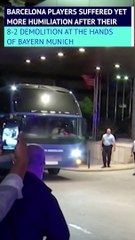 Barca fans boo players as team returns to Lisbon hotel