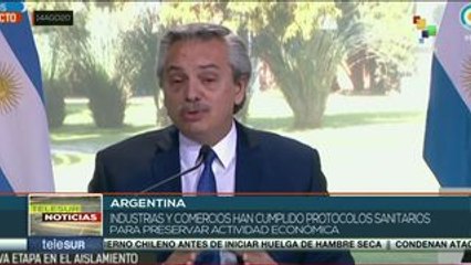 Argentina: celebra pdte. Fernández cumplimiento de protocolo sanitario