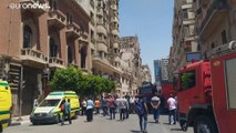 شاهد: انهيار مبنى تراثي وسط العاصمة المصرية وإصابة 5 أشخاص