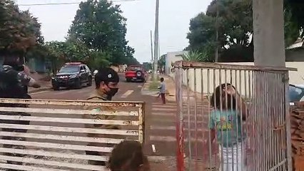 Equipes da UPS Norte e Pelotão de Choque fazem surpresa para garotinha que estava de aniversário