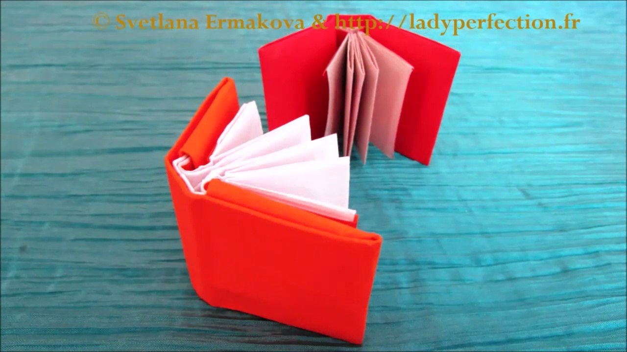 Origami :   Livre, carnet, agenda  de poupée.