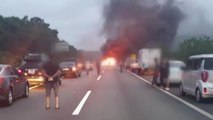 충남 홍성 서해안고속도로에서 화물차 화재...인명피해 없어 / YTN