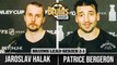 Patrice Bergeron & Jaroslav Halak React to Tuukka Rask Opt Out | Bruins vs. Hurricanes Game 3