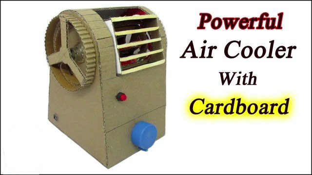Homemade Mini Air Cooler | How to Make Mini Air Cooler from Cardboard | DIY Air Cooler | Cardboard Ideas for Home
