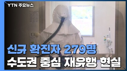 하루 신규 확진자 279명...수도권 중심 재유행 현실 / YTN
