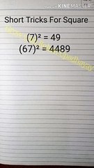 Quick Math Hack: Square Numbers in Seconds! ✨