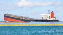 Ship leaking tonnes of oil off Mauritius splits apart