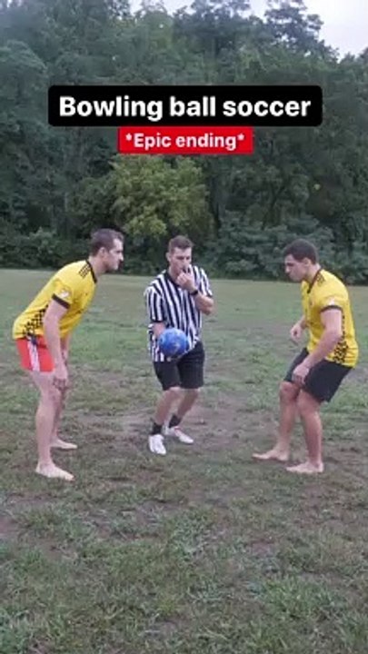 Football avec une boule de bowling