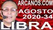 LIBRA AGOSTO 2020 ARCANOS.COM - Horóscopo 16 al 22 de agosto de 2020 - Semana 34