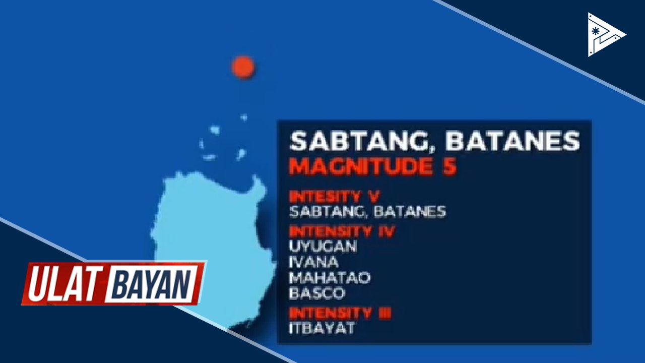 Batanes, niyanig ng magnitude 5 na lindol