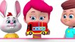 Betty and Bunny Play with Gumball Machine and Red Little Bus