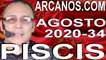 PISCIS AGOSTO 2020 ARCANOS.COM - Horóscopo 16 al 22 de agosto de 2020 - Semana 34